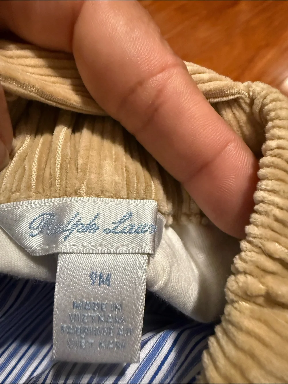 Ralph Lauren tan corduroy